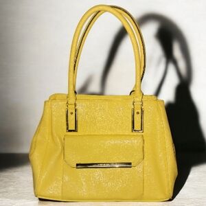 Anne Klein Elegant Yellow Handbag Purse Bag